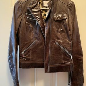 Brown 100% Leather Jacket
